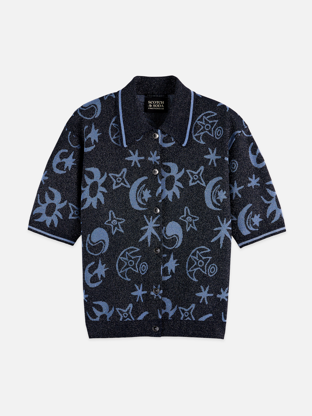 Jacquard Short Sleeve Pullover