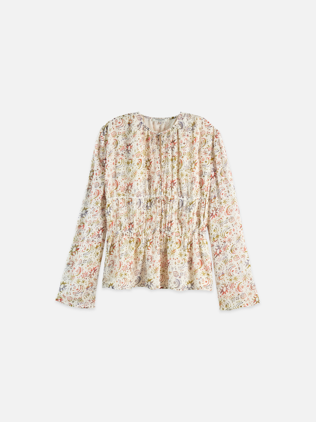 Printed Top With Tied Front