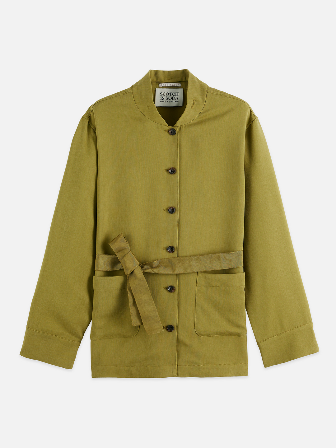 Viscose Twill Belted Blazer