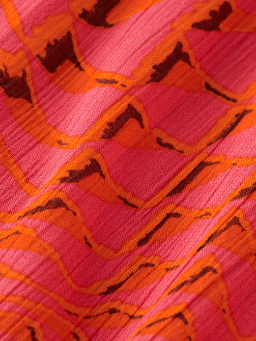 Printed Crinkle mini dress