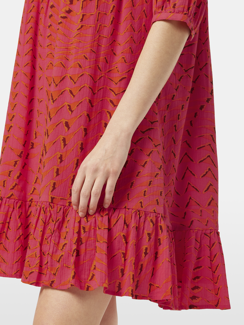 Printed Crinkle mini dress