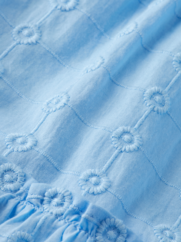 Tiered broderie maxi dress