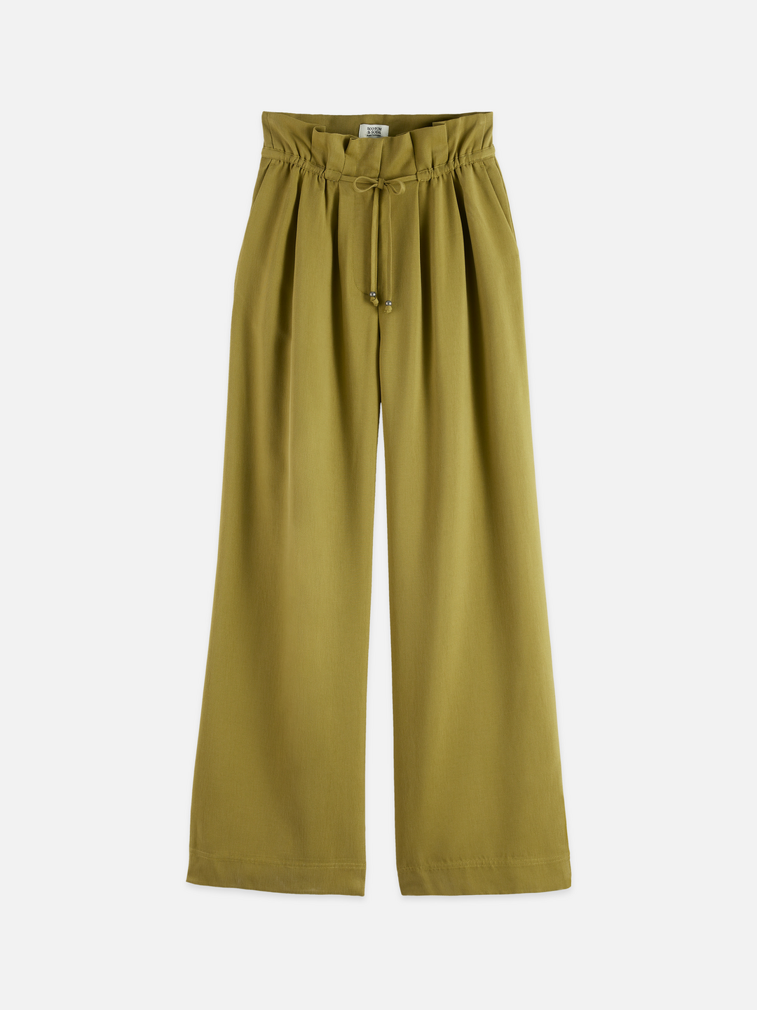 June - High Rise Wide Leg Twill Paperbag Pants