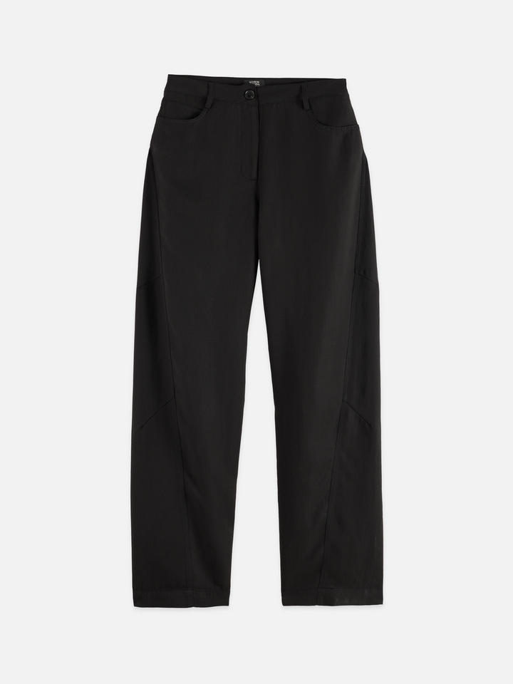 Lotus - High Rise Barrel Leg Twill Pants