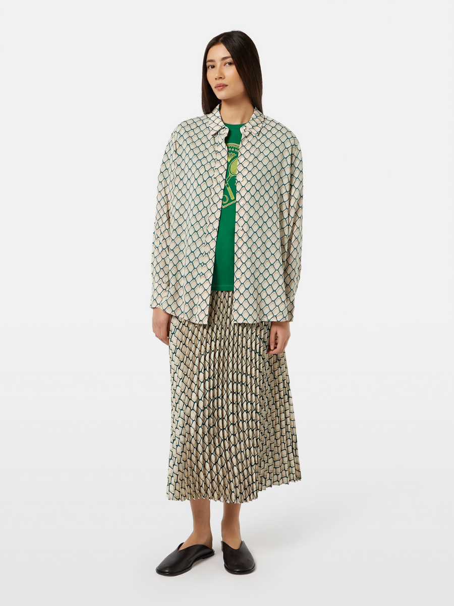 

Printed Relaxed Fit Shirt, Doubles net