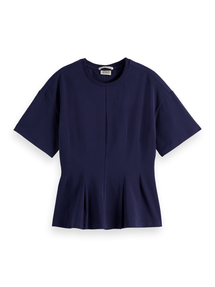 Waisted t-shirt, Navy
