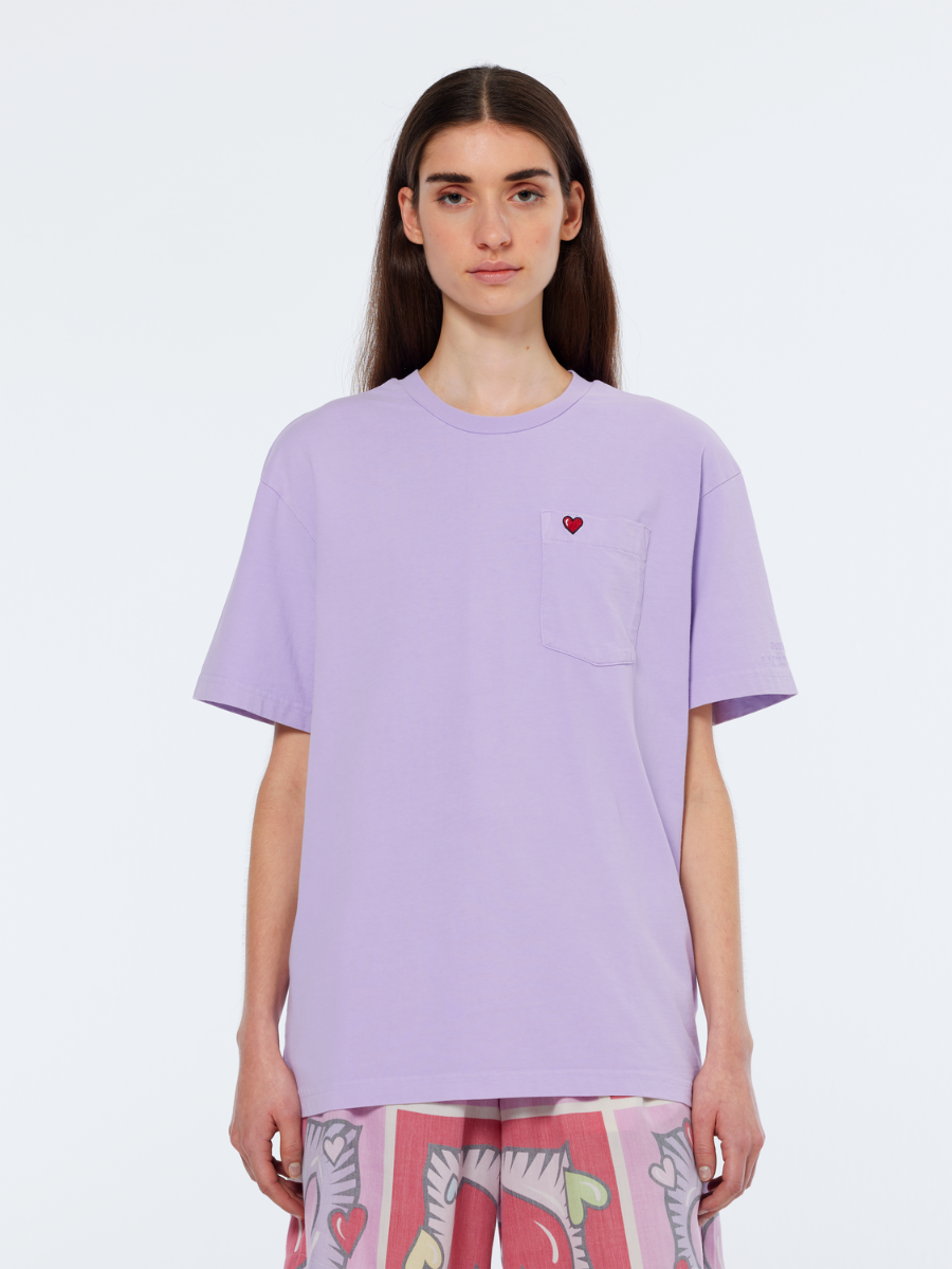 Burton Morris artwork T-shirt, Bright lavender