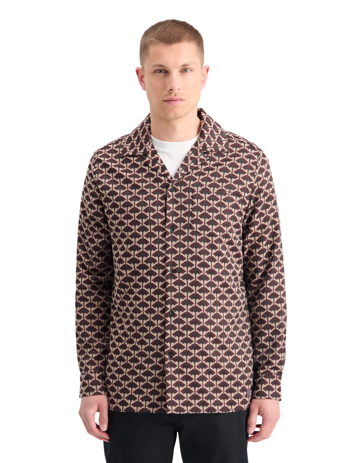 

Regular Fit Jacquard Shirt, Mocha