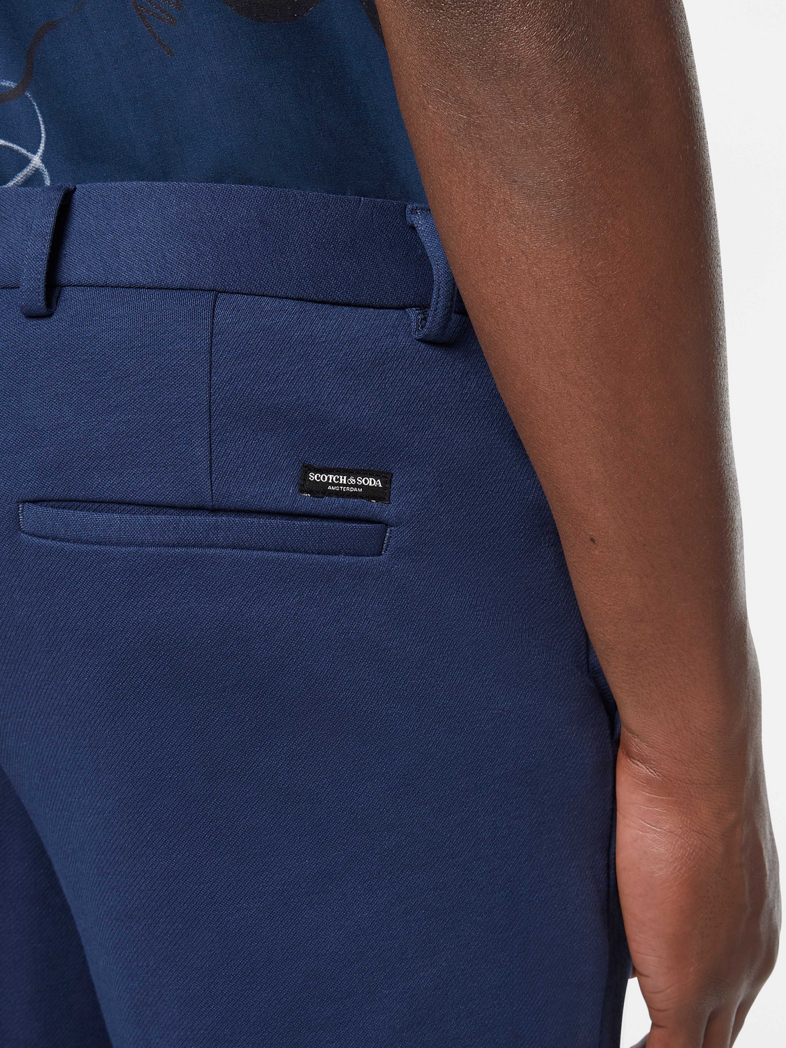 

Mott - cotton-blend knitted chino, Atlantic blue
