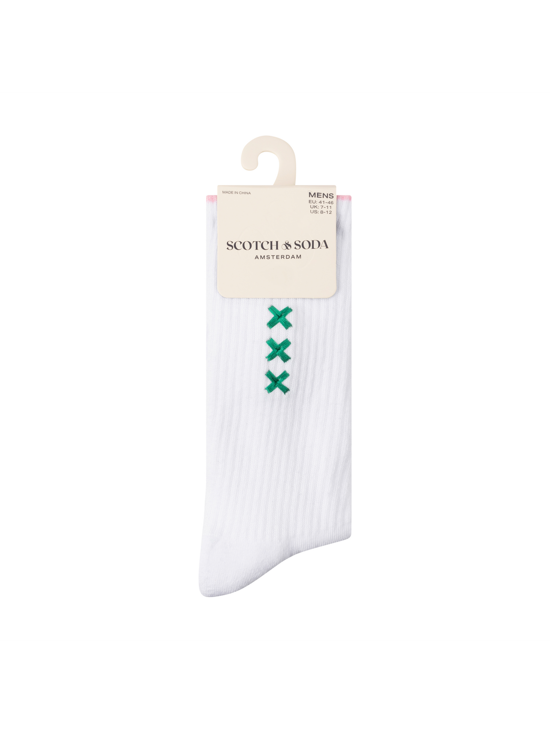 

3 Pack Mens 1/2 Terry Crew Socks, White