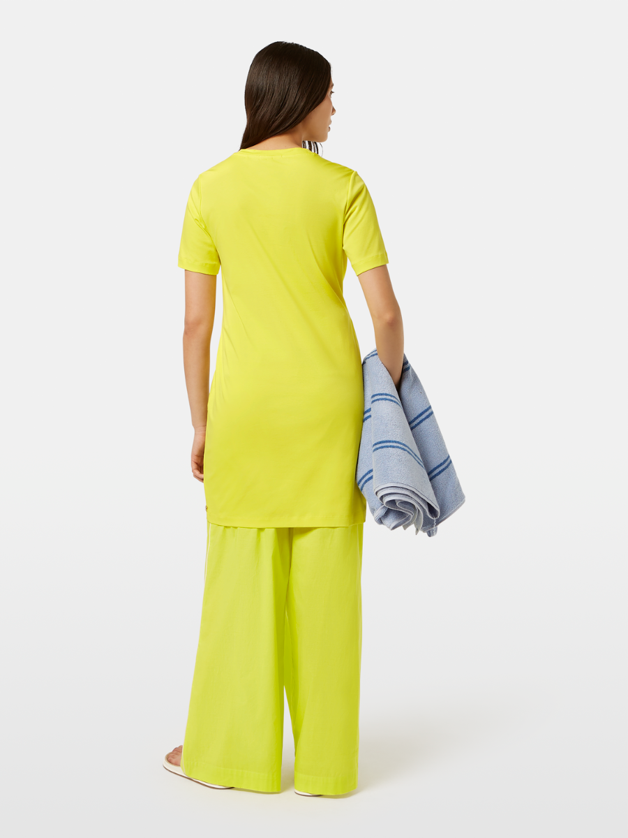 

Knotted jersey dress, Citrus yellow